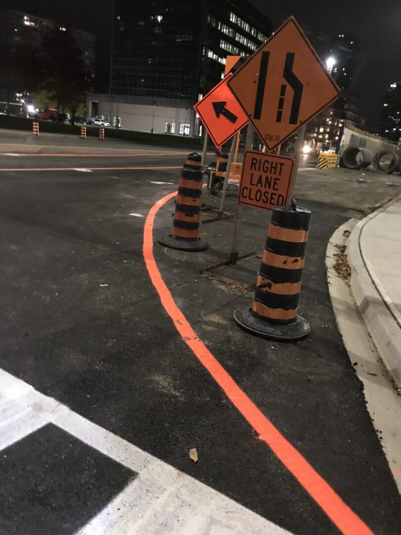 A picture of the sign boards on the road side